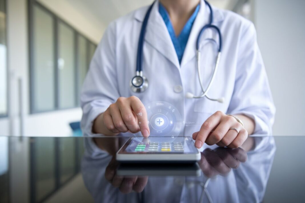 Un professionnel de santé utilisant le système Oxantis