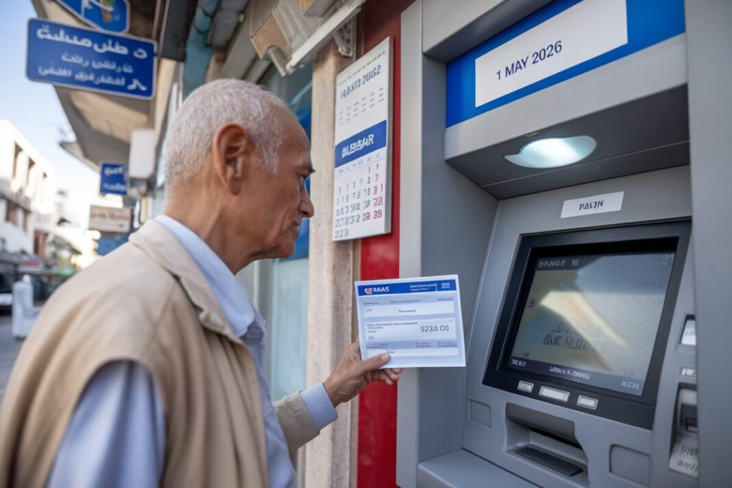 Un retraité algérien vérifie sa pension devant un distributeur à Alger